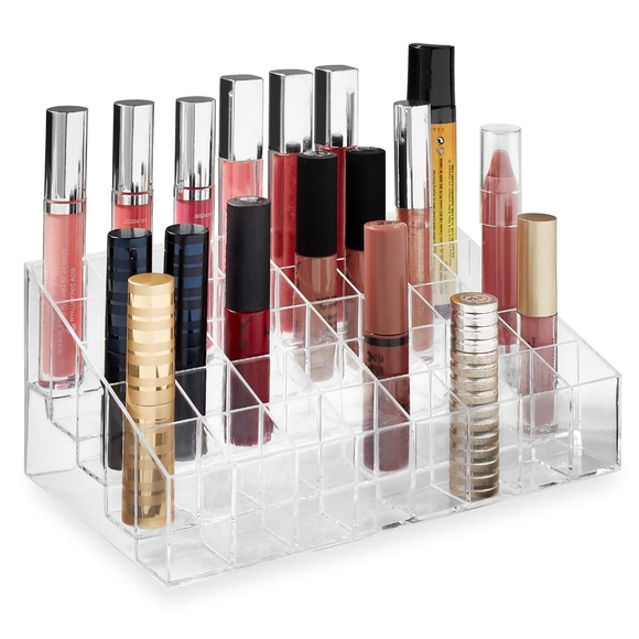 Other - Clear Acrylic, Tiered, 40 Slot, Lipstick Organizer